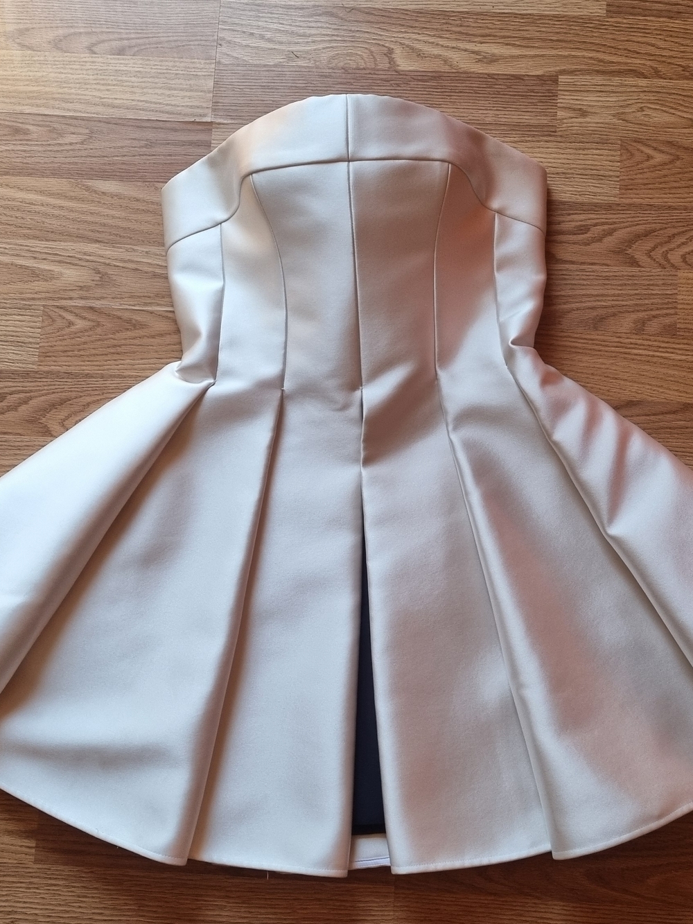 Strapless Pleated Mini Dress